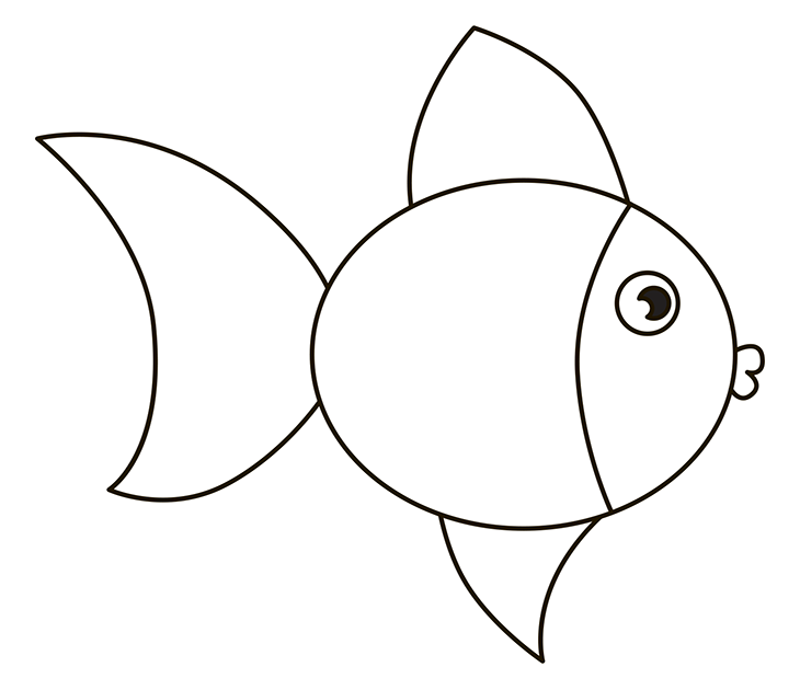 Как нарисовать рыбу. Шаг 6. Нижний боковой плавник