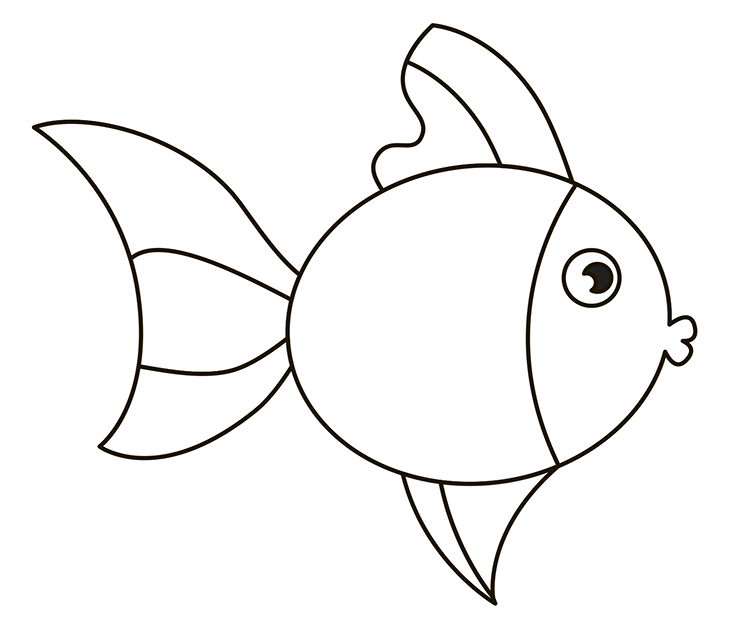 Как нарисовать рыбу. Шаг 8. Прорисовываем хвост