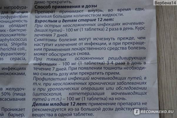 Сколько пить фурадонин при цистите