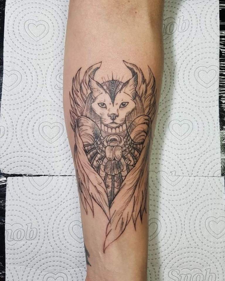 татуировки кошки для девушек