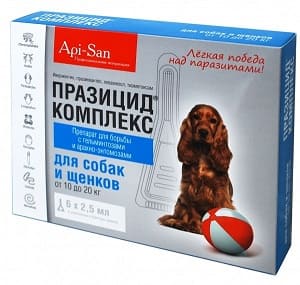 Акарицидный препарат Празицид Комплекс для собак и щенков